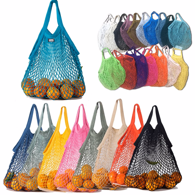 Cotton Mesh Shopping Tote