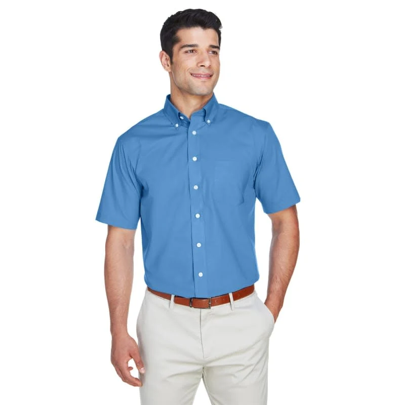 Devon & Jones Men's Crown Woven Collection™ Solid Broadcloth Short-Sleeve Shirt 1