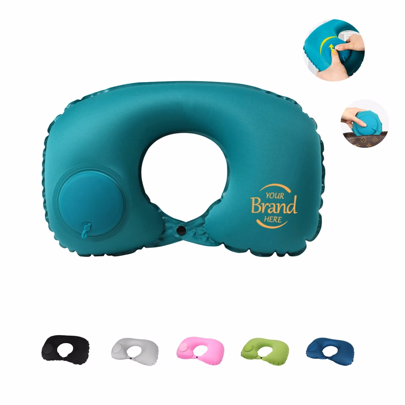 Foldable Inflatable Travel Neck Pillow MOQ 100 PCS