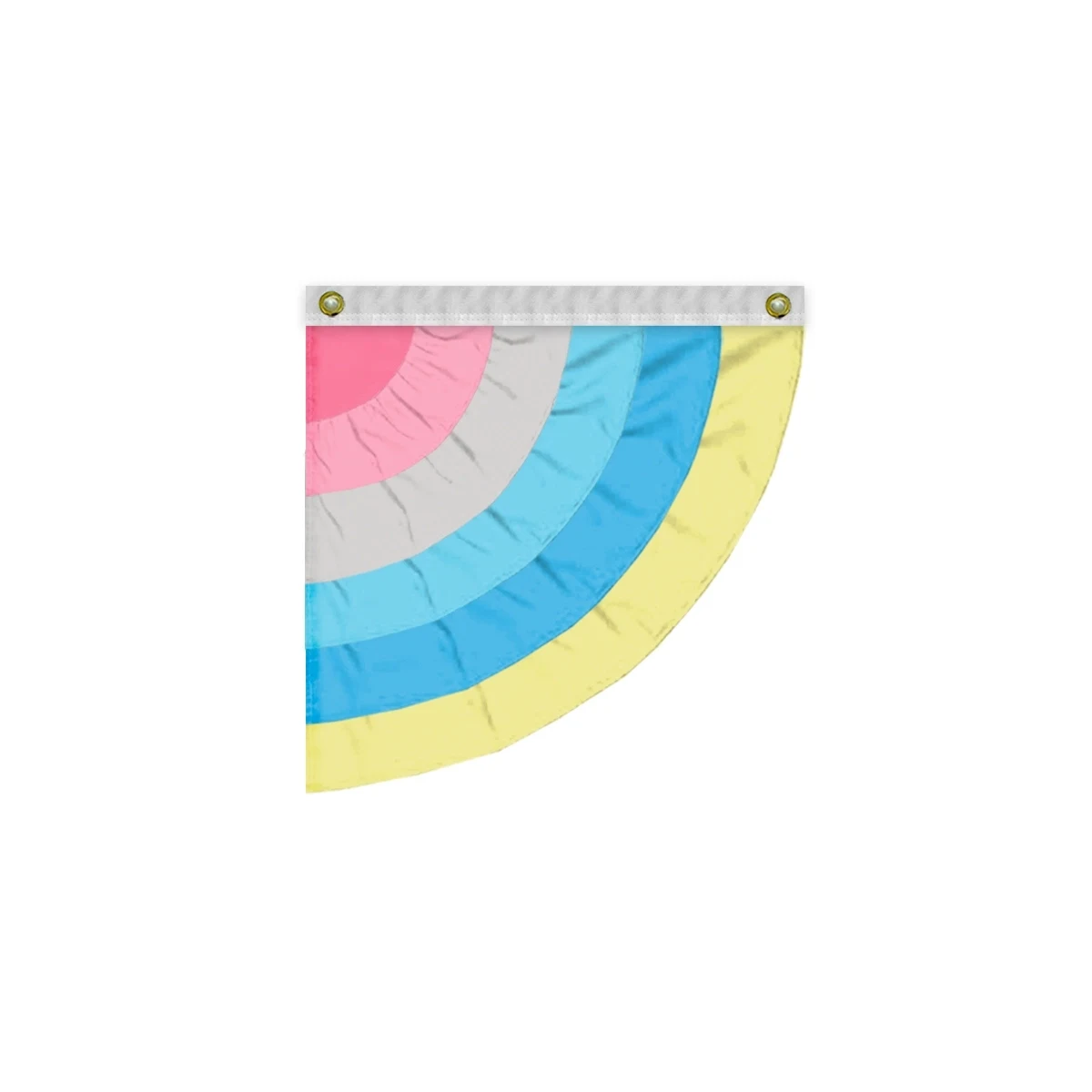 3'x3' Genderflux Pleated Half Fan- Right Side 1