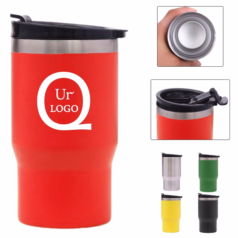 14 Oz. Stainless Steel Car Cup W/Lid
