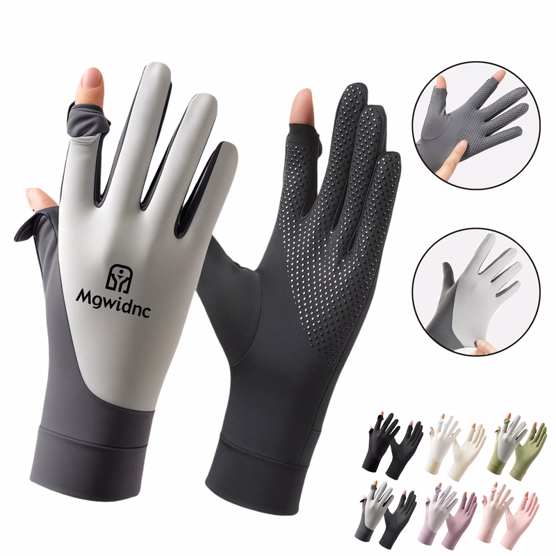 Touchscreen Sun Gloves UV Protection Summer Icy Breathable Short Fashionable Anti-Slip Elastic