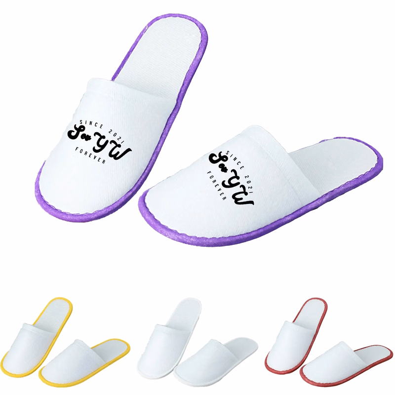 11" X 4.3" Simple Hotel Travel Disposable Slippers