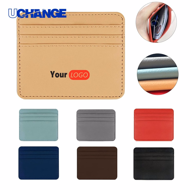 PU Leather Solid Color Card Case