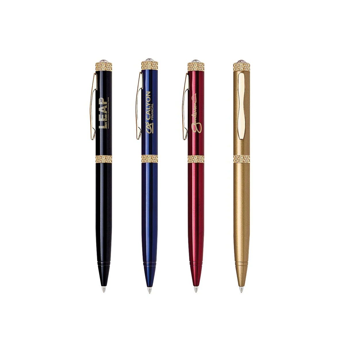 Brass Diamond Ballpoint Twist Metal Pen 1