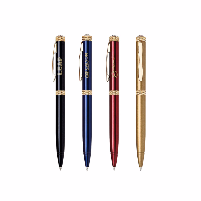 Brass Diamond Ballpoint Twist Metal Pen