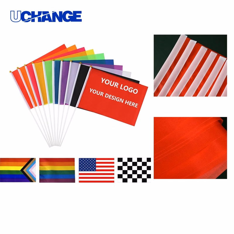 Expedited Full Color Custom Handheld Stick Flag Service