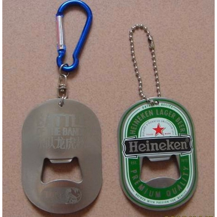 Stainless Steel Beer Bottle Opener with Carabiner