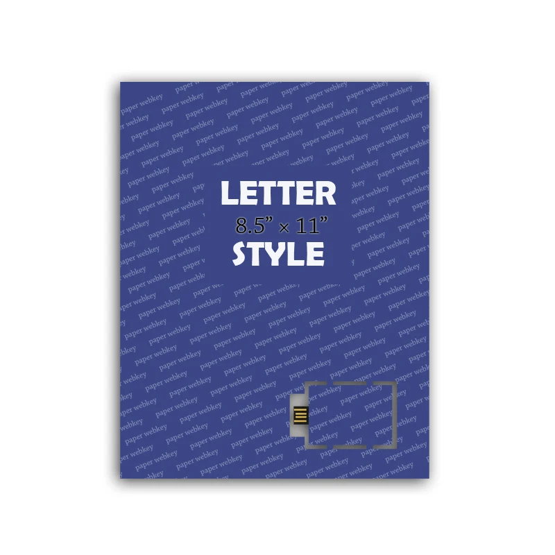 Letter Size 8.5" x 11" Paper Webkey 1