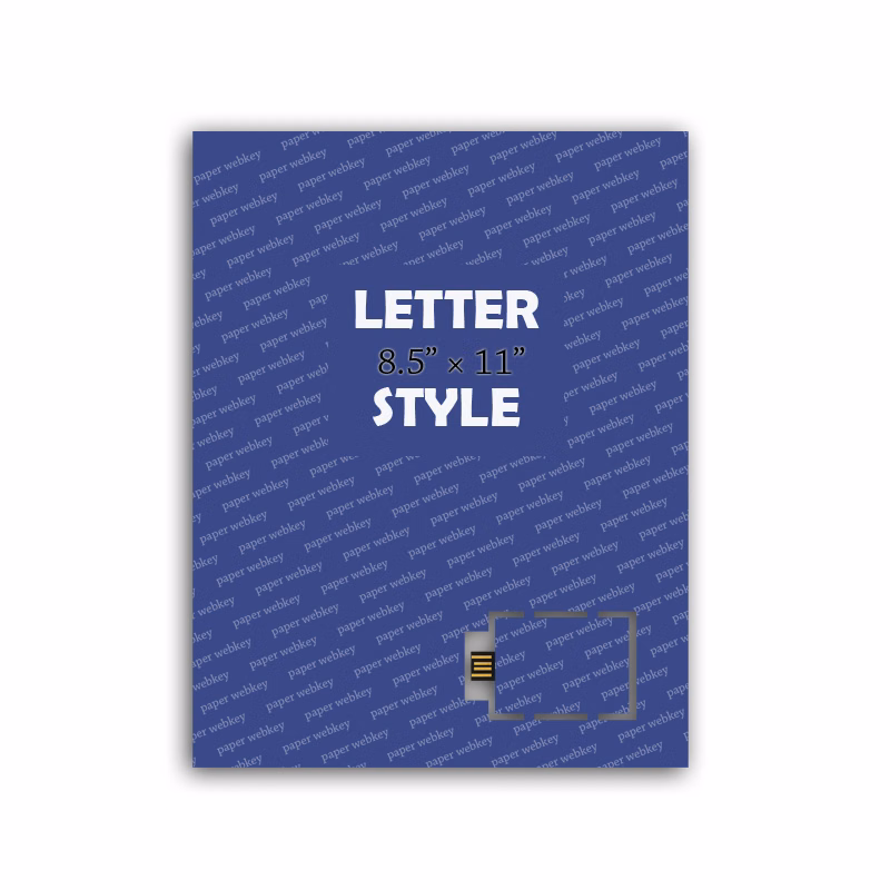 Letter Size 8.5" x 11" Paper Webkey