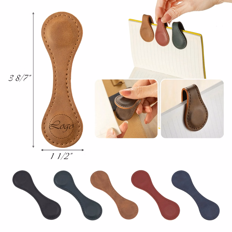 Vintage Leather Magnetic Bookmark