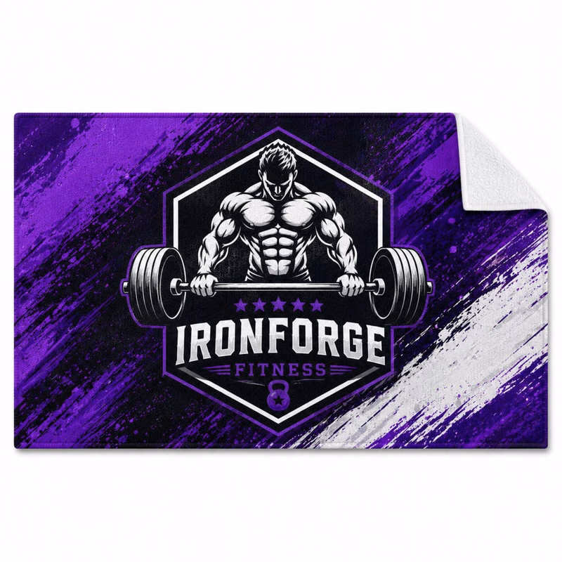 24 Hr Express Ship - Microfiber Dri-lite Terry Towel, 15x25, Sublimated Edge to Edge 1 side