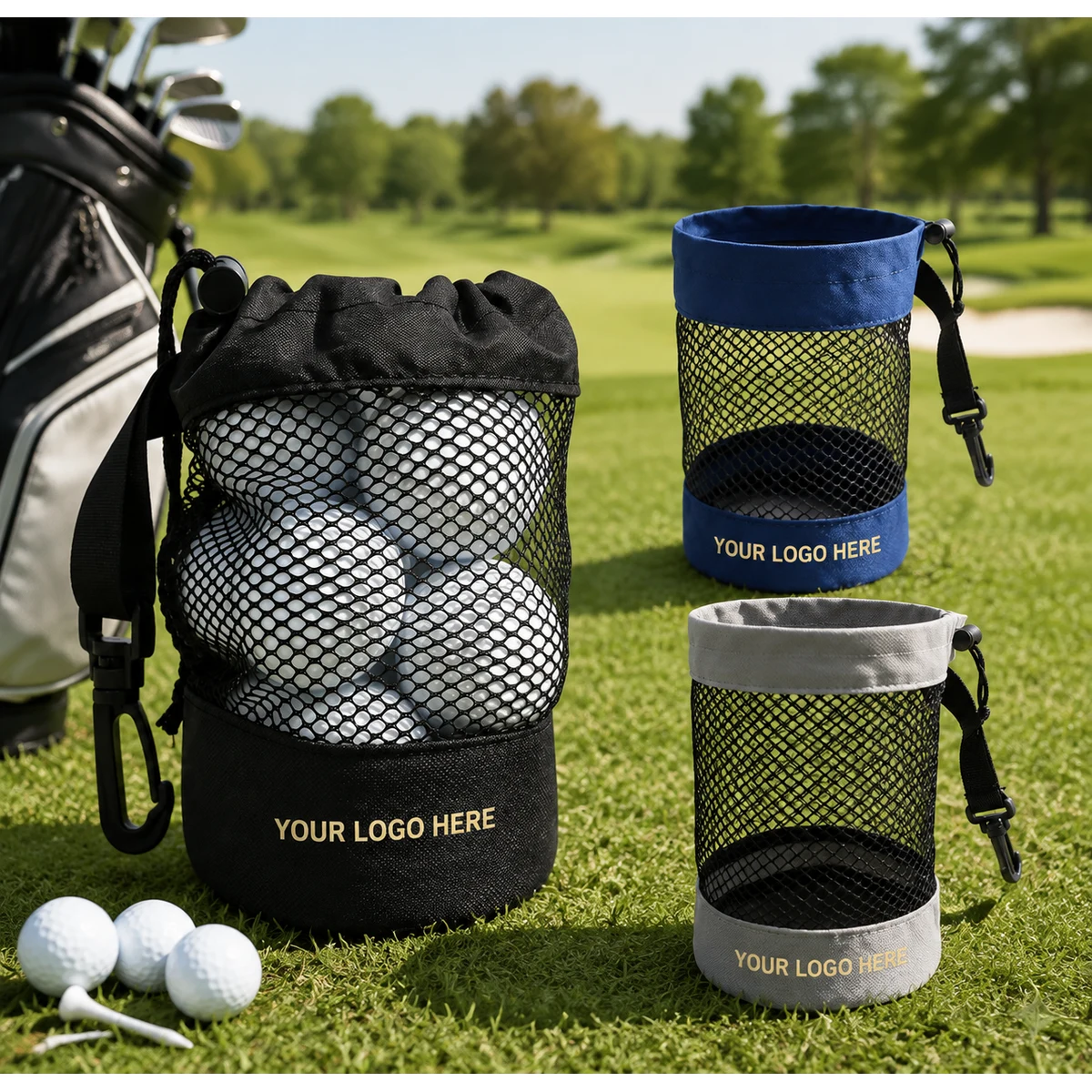 Tennis Golf Ball Drawstring Bag 1