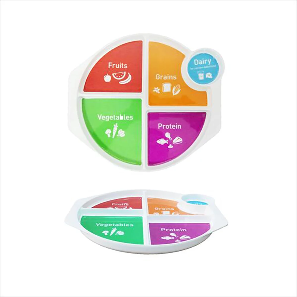5 Part Divided Server Melamine Plate Portion Disc 1