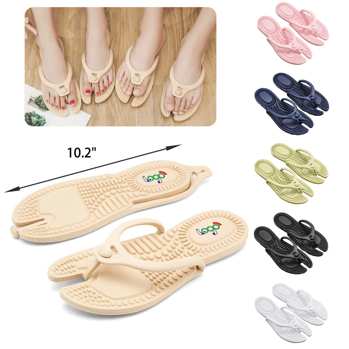 MOQ 50 PCS Comfortable EVA Folding Flip Flop 1