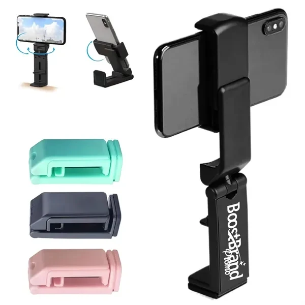 Custom Foldable 360 Phone Stand with Adjustable Grip — Tech Productivity Accessory 1