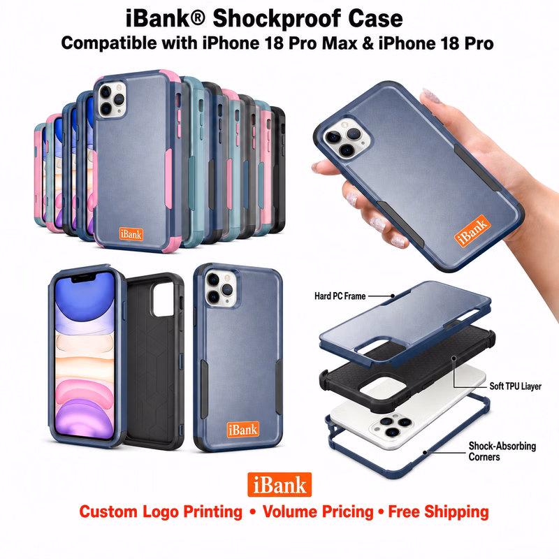 iBank ® Shockproof Case compatible with iPhone 18/17/16/15/14 Pro Max Air