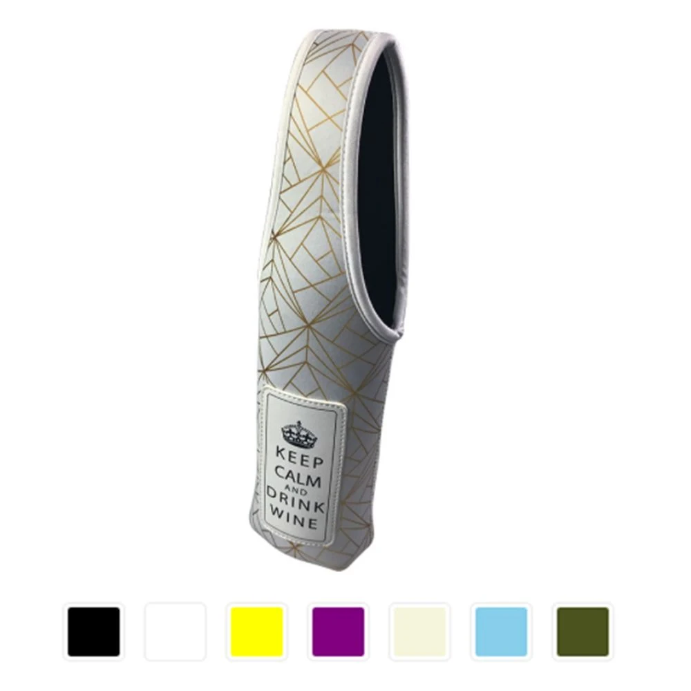 Neoprene Champagne & Red Wine Bottle Cooler Sleeve, custom koozie with logo imprint 1