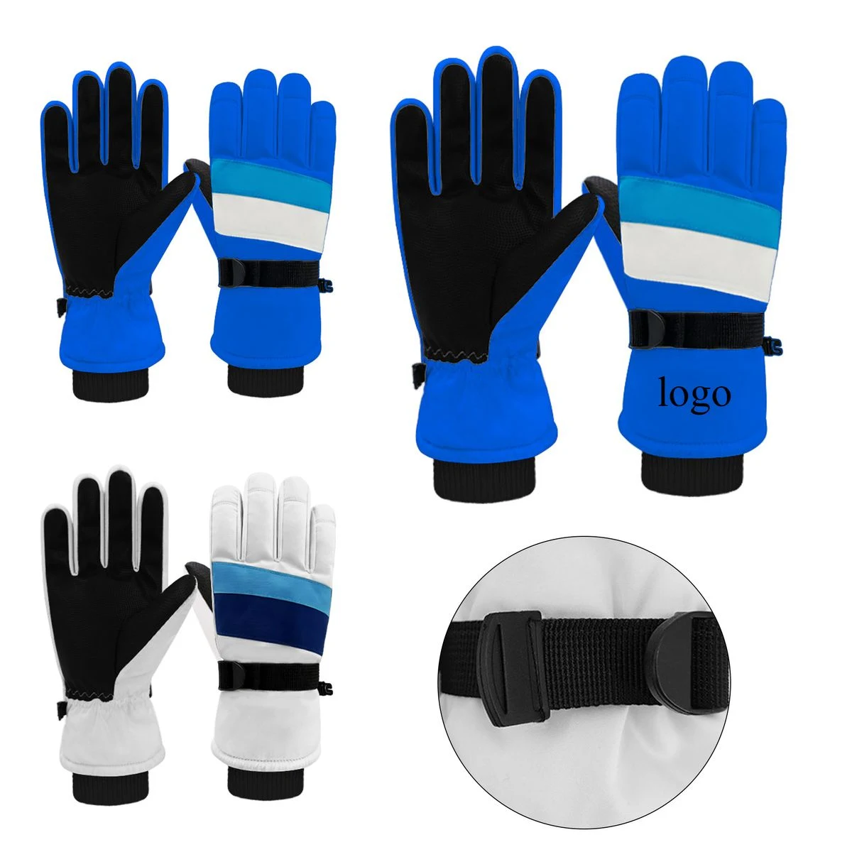 Color Block Insulated Snow Sport Gloves 1