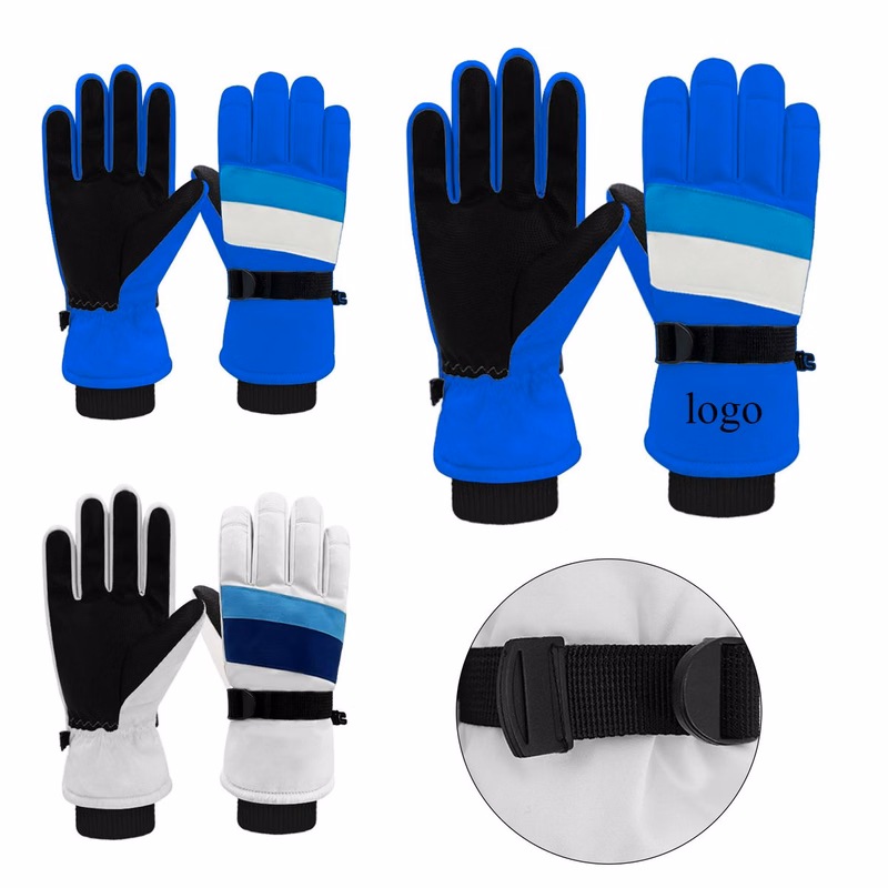 Color Block Insulated Snow Sport Gloves