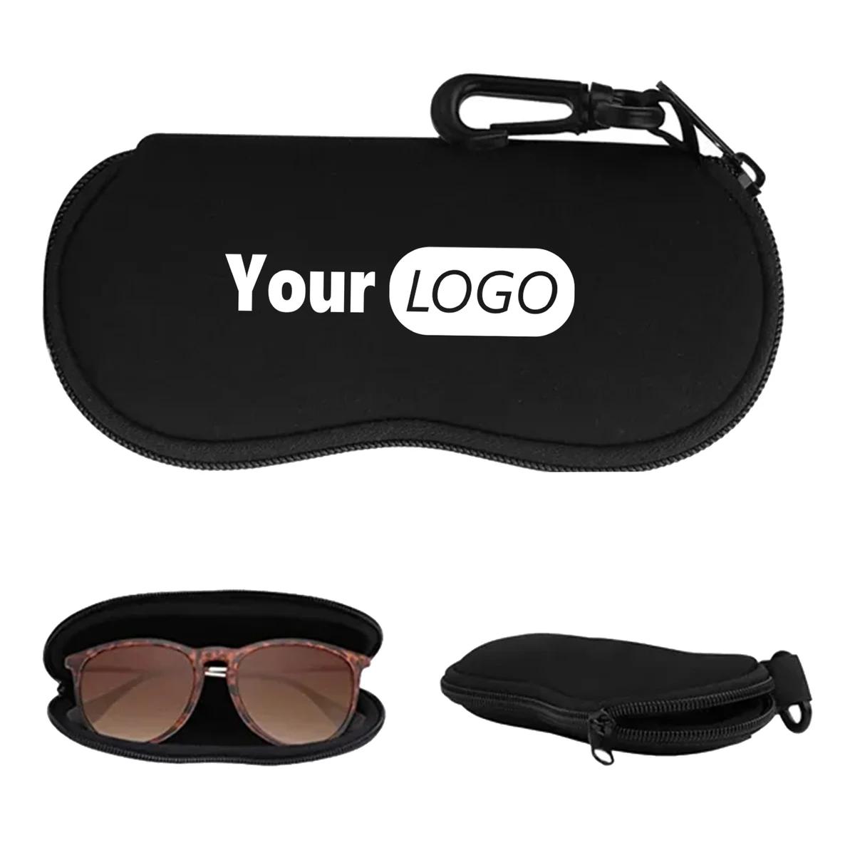 Zippered Eyeglass Case With Clip Hook 1