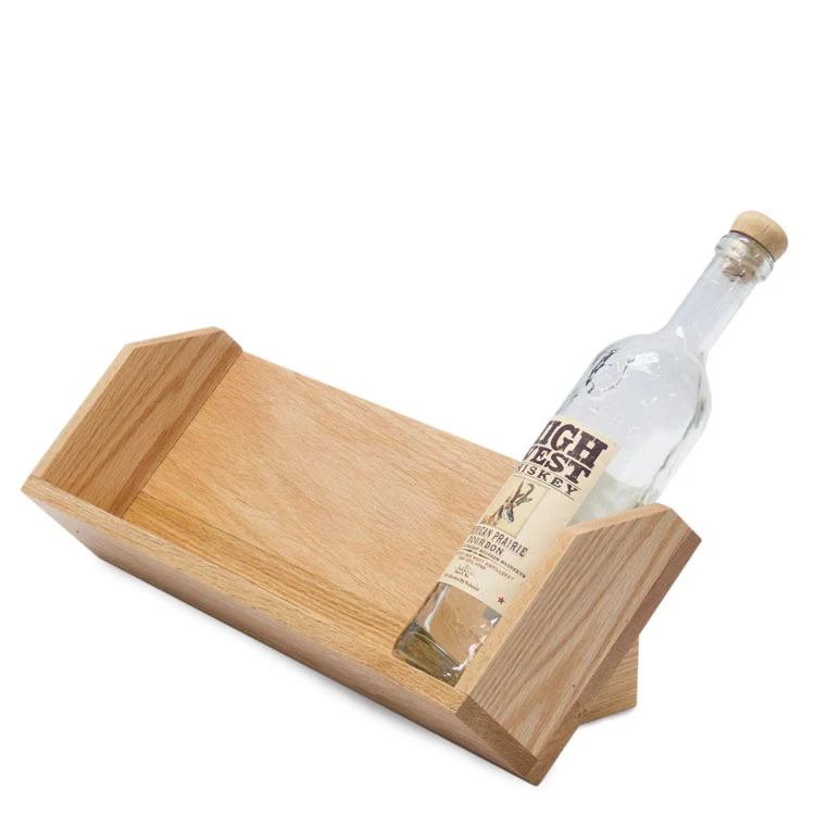 Oak Shelf Style Bottle Glorifier - 5 Bottle 1