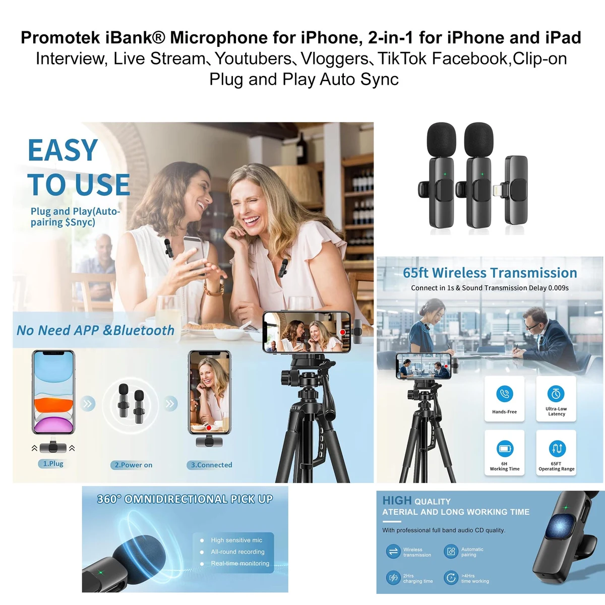 iBank ® Microphone for iPhone, Lav Mic 1