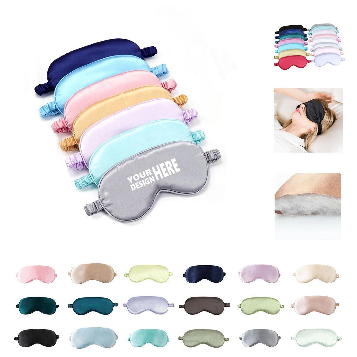 Custom Imitation Silk Eye Mask MOQ 50 1
