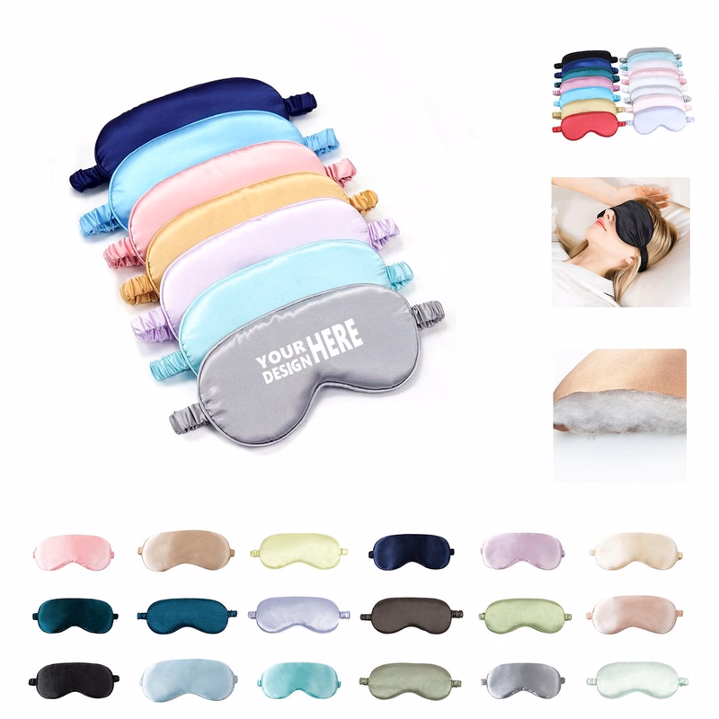 Custom Imitation Silk Eye Mask MOQ 50
