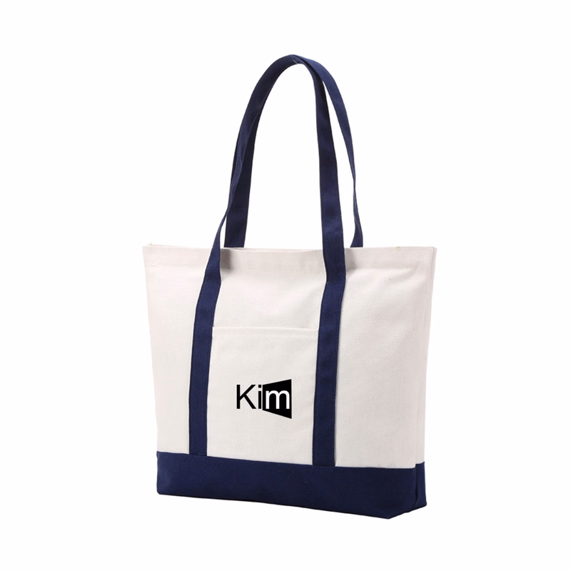 Open Top Heavy Duty Deluxe Tote Bag With Outer Pocket