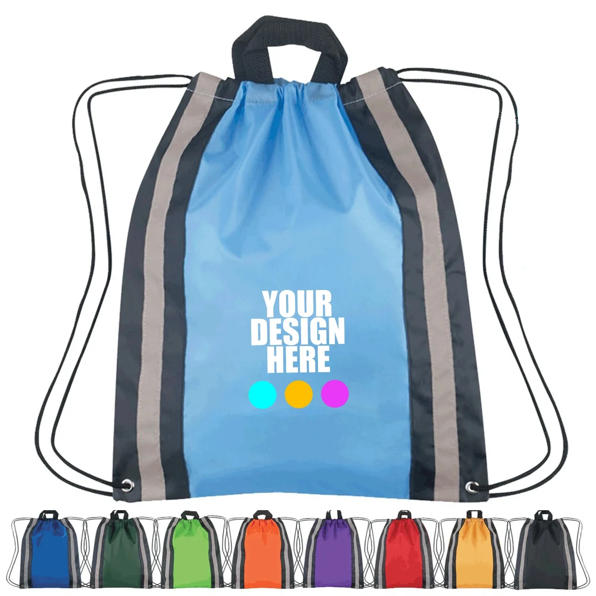 Reflective Oxford Cloth Drawstring Bag 1