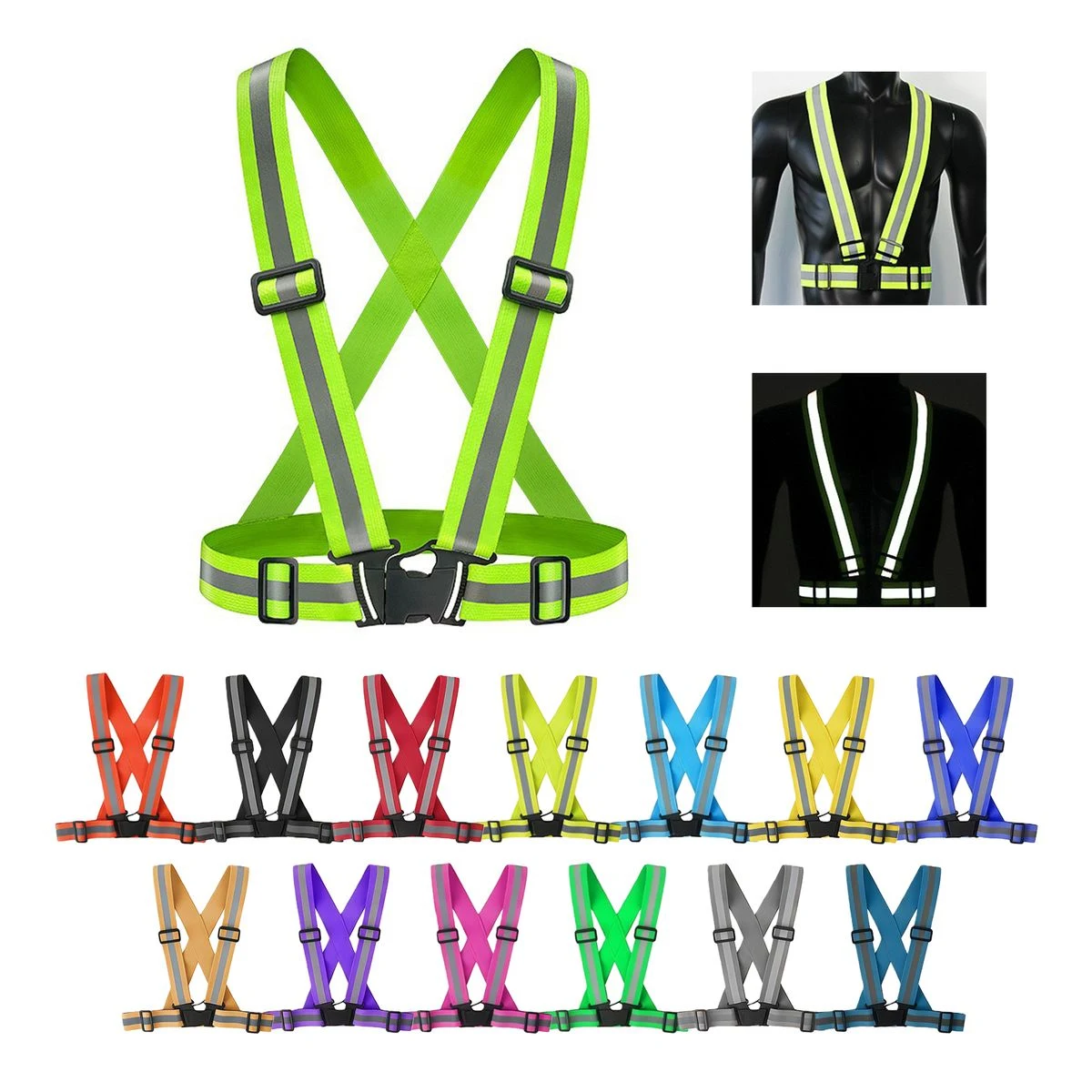 Reflective Safety Vest with Elastic Straps 1