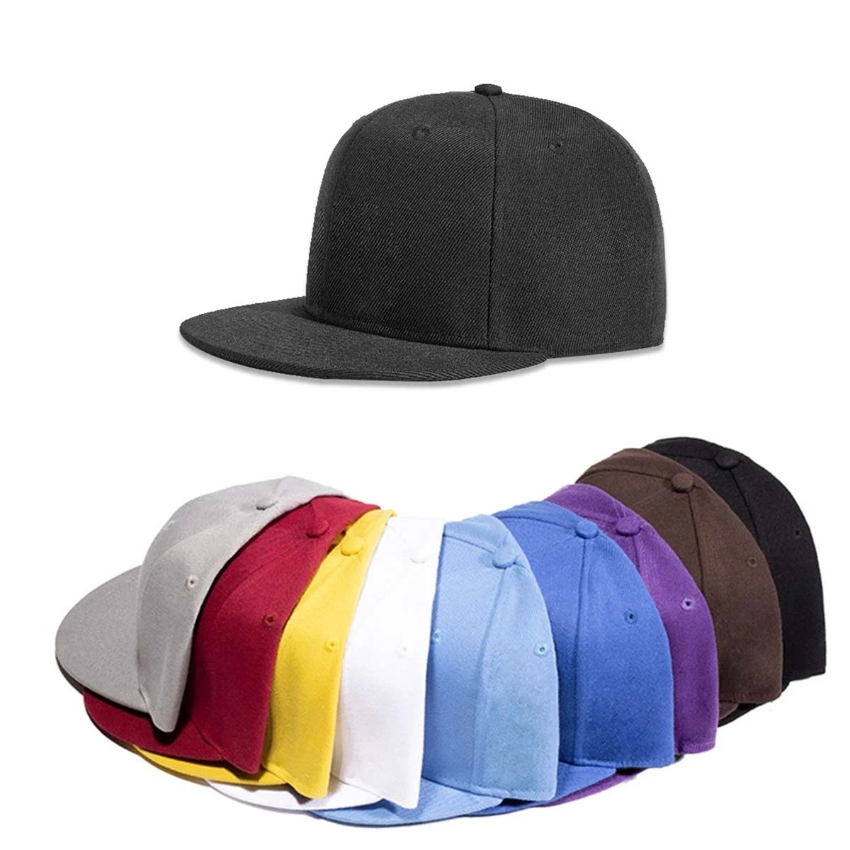Adjustable Unisex Panel Flat Baseball Cap 1