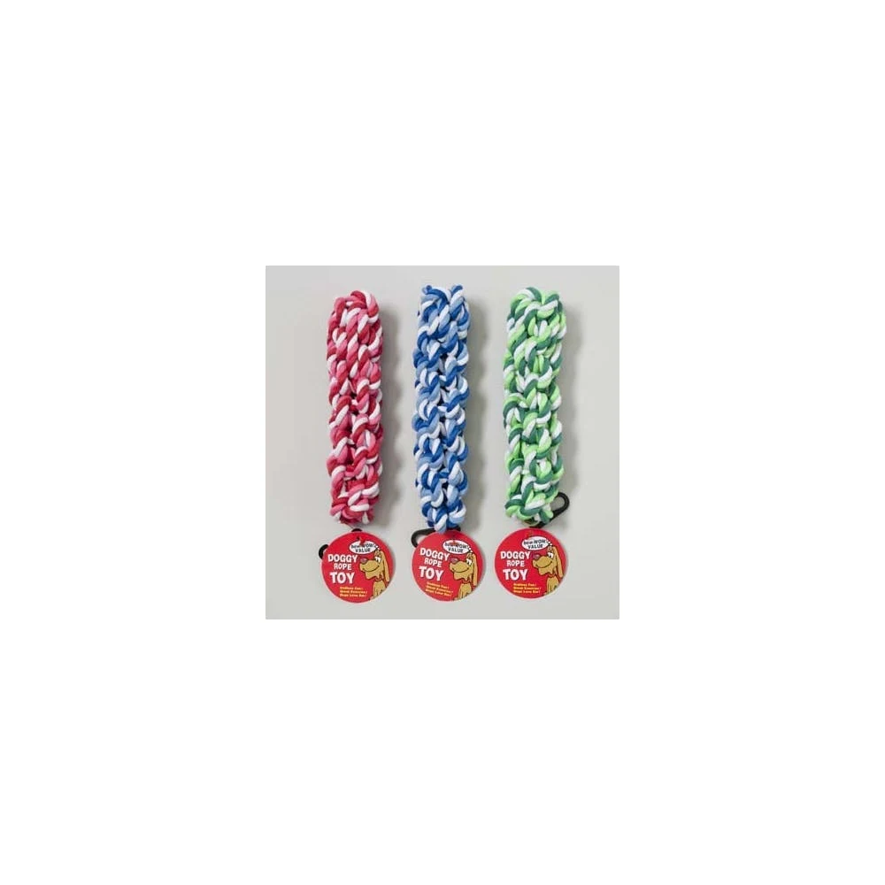 Rope Twist Dog Toys - Assorted Colors 7.5" 1