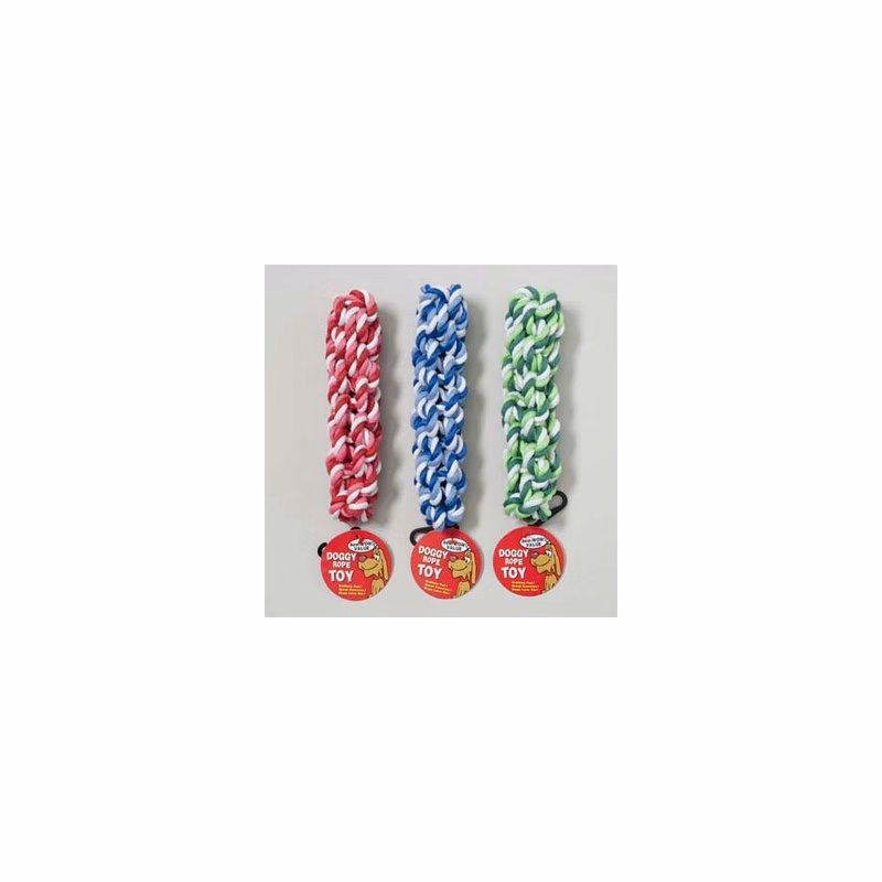 Rope Twist Dog Toys - Assorted Colors 7.5"