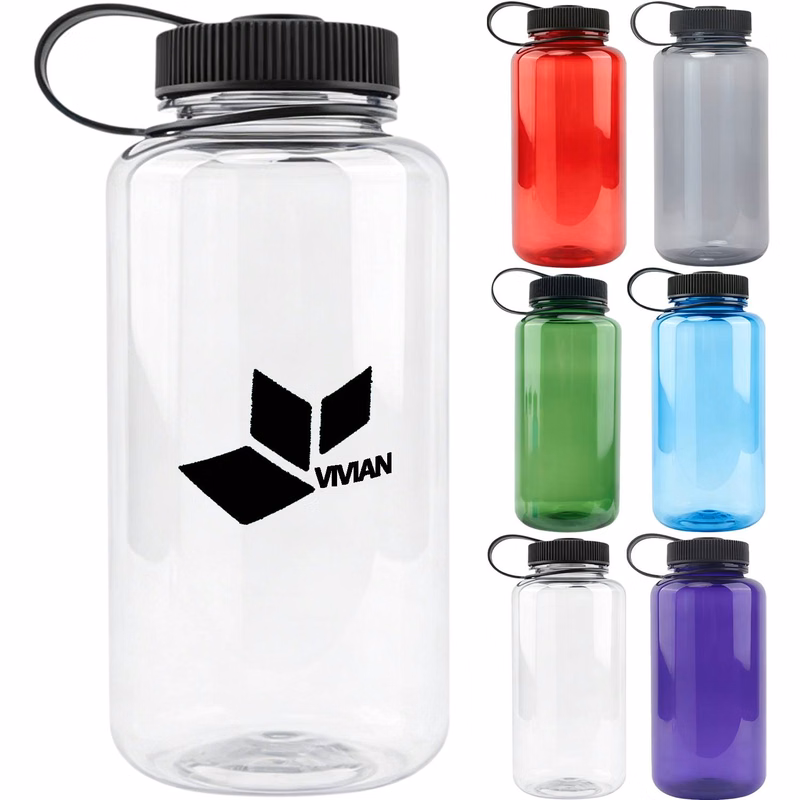 32oz Plastic Wide Mouth Water Bottle