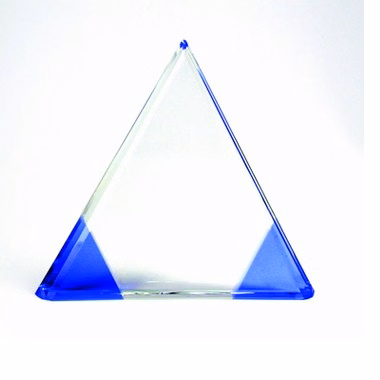 TRIANGLEBLUE AND CLEAR CRYSTAL AWARD
