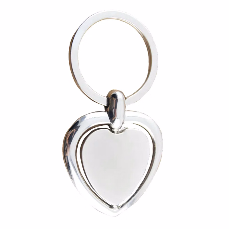Spinning Heart Metal Keychain