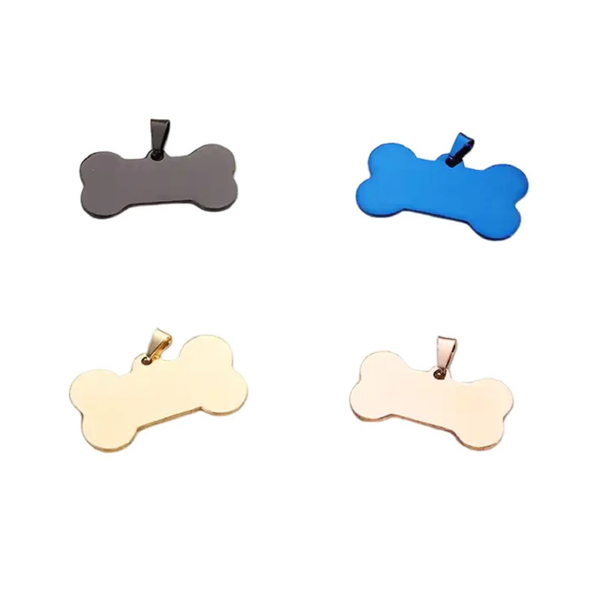 Bone Style Stainless Steel Pet Tag 1