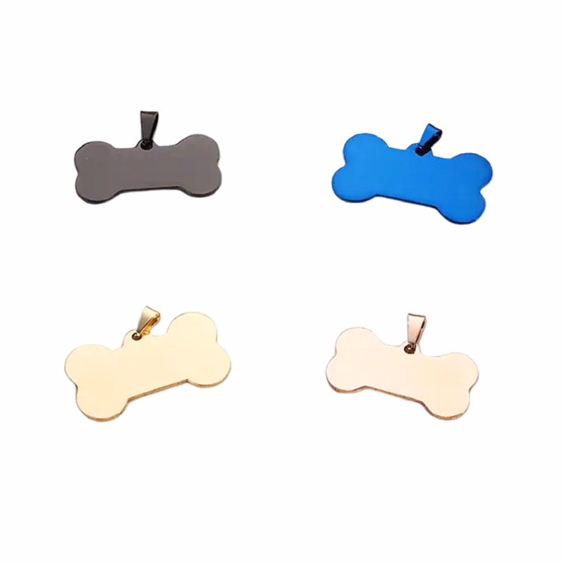 Bone Style Stainless Steel Pet Tag