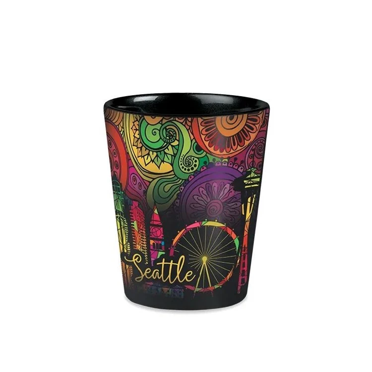 2 Oz. Black Matte Shot Glass 1