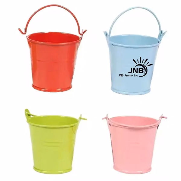 64Oz. Small Metal Buckets with Handle