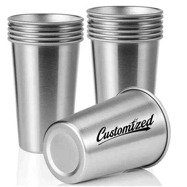 Custom 17 oz Stainless Steel Tumbler with Rolled Rim — Eco Drinkware Promotional Item