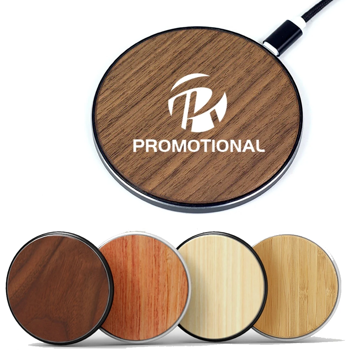 Wooden Slim QI Fast Wireless Charger Pad (10W) 1