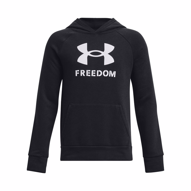 UA Freedom Rival Fleece Big Flag Logo Boys' Hoodie