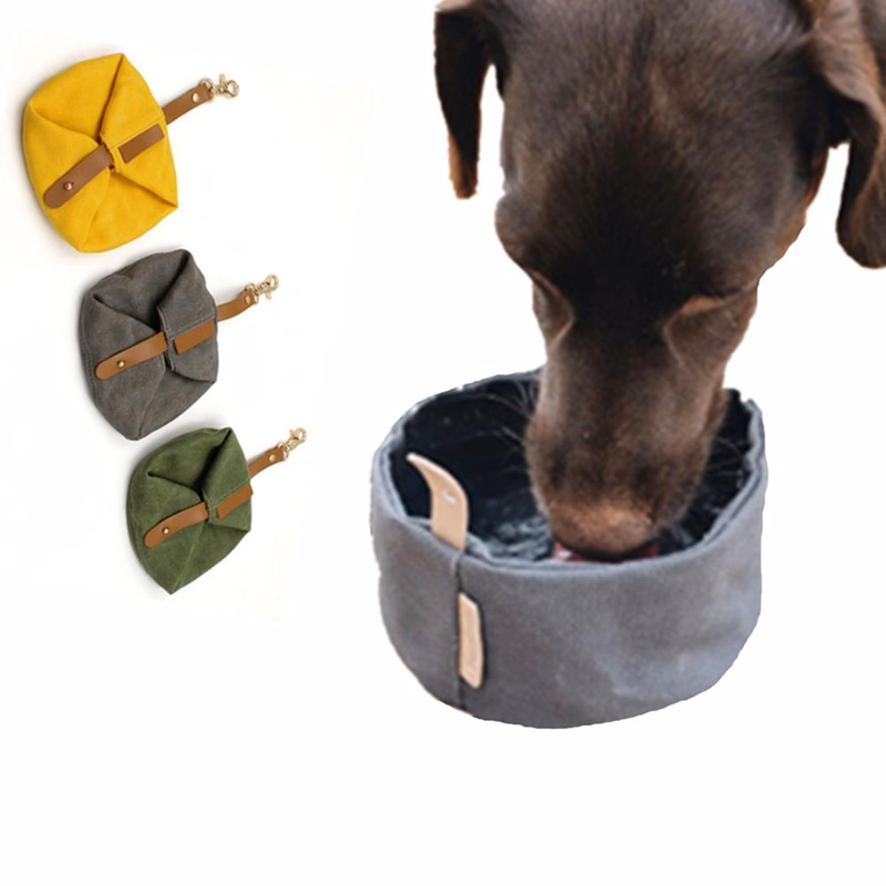 Foldable Pet Treat Travel Bowl