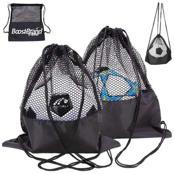 Custom Breathable Mesh Drawstring Sports Ball Bag — Team Giveaway 1