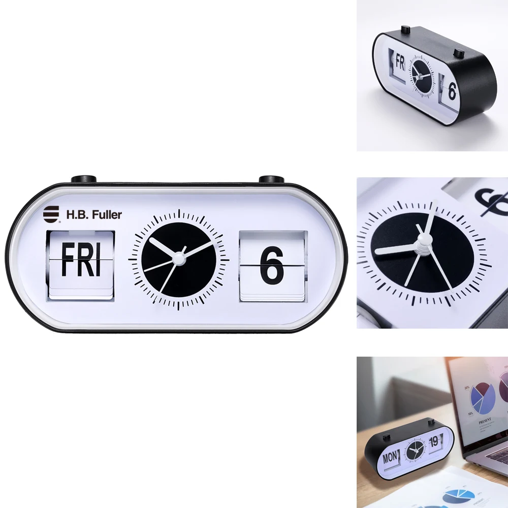 Manual Page Turning Modern Alarm Clock 1