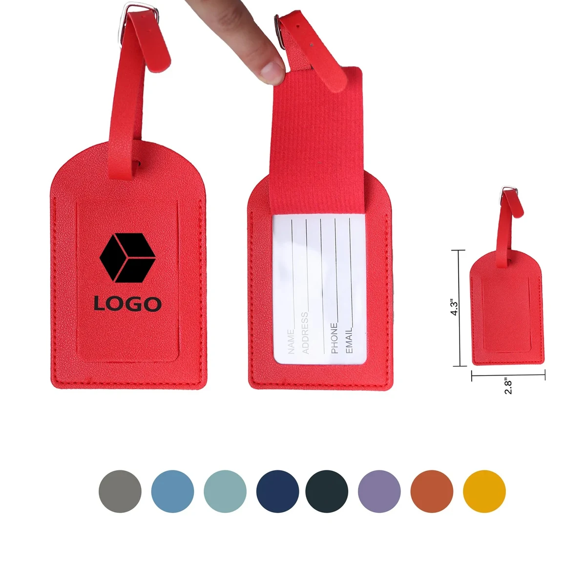 Soft PU Luggage Tag with Privacy Cover MOQ50 1