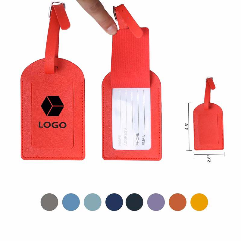 Soft PU Luggage Tag with Privacy Cover MOQ50